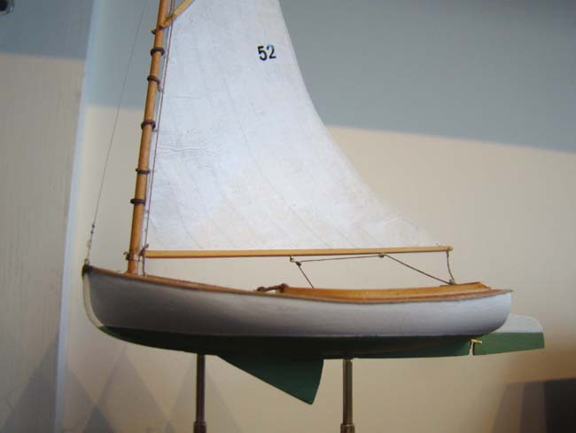 A gorgeous and highly detailed miniature scratch built scale model of a circa 1921 "Beetle Catboat" — image 4